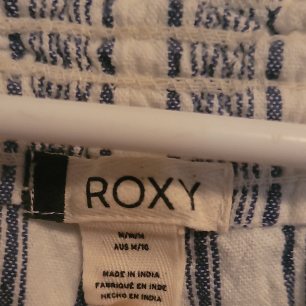 Roxy Navy and Cream Striped Top
